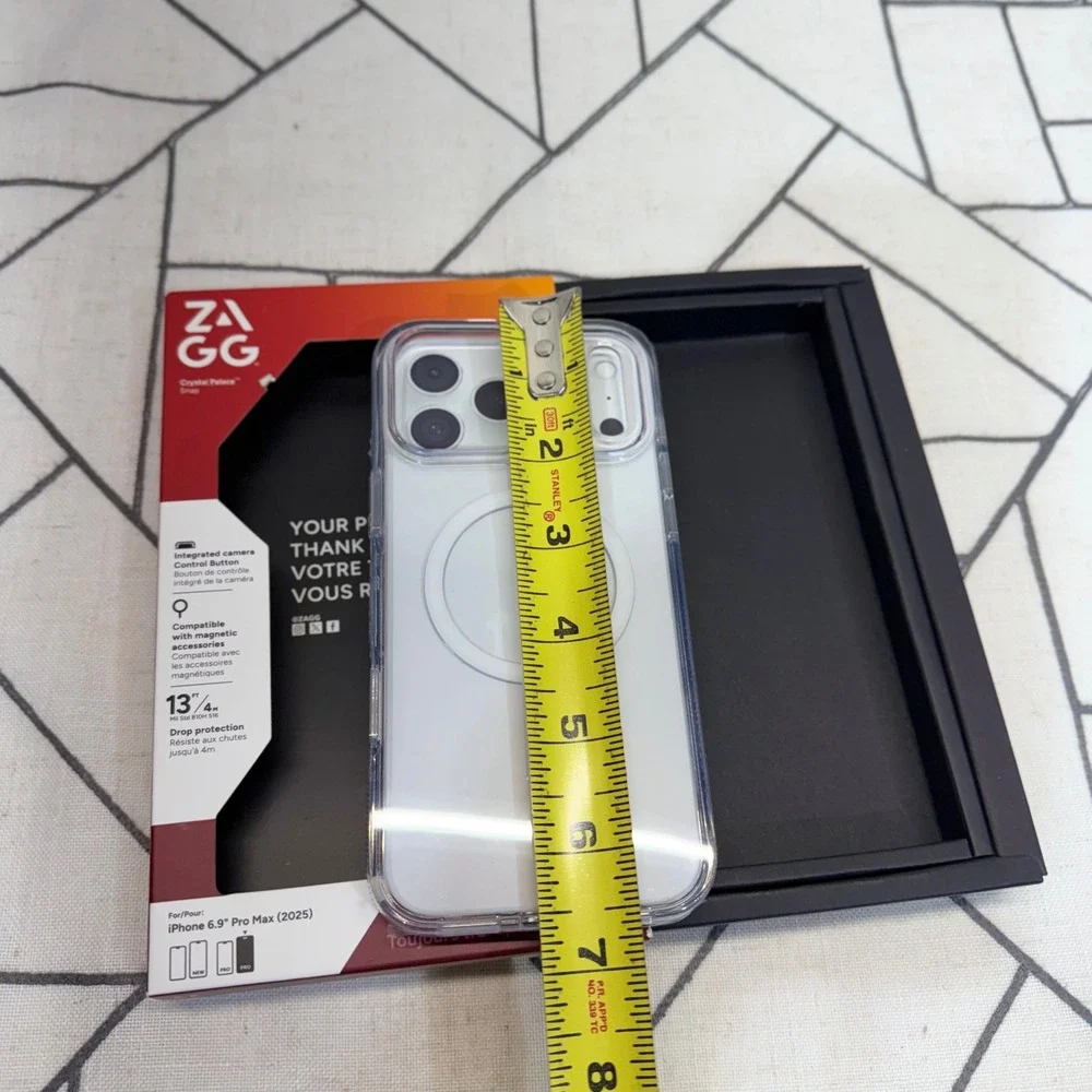 ZAGG Crystal Palace Snap iPhone 16 Pro Max Clear MagSafe Case Graphene 13ft Drop